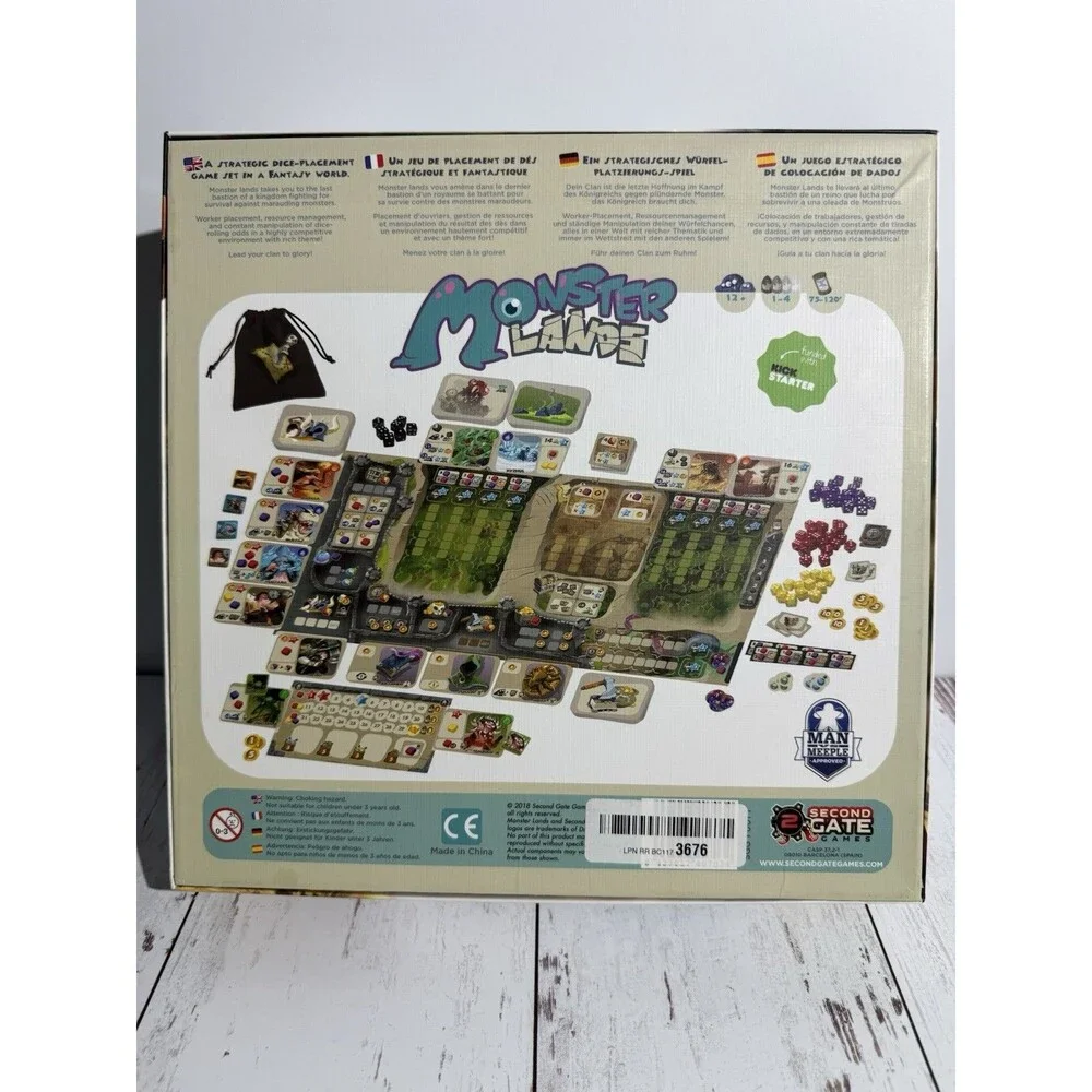 Second Gate Games Monster Lands Fantasy Board Game 1P Ages 12+ 2018 Award